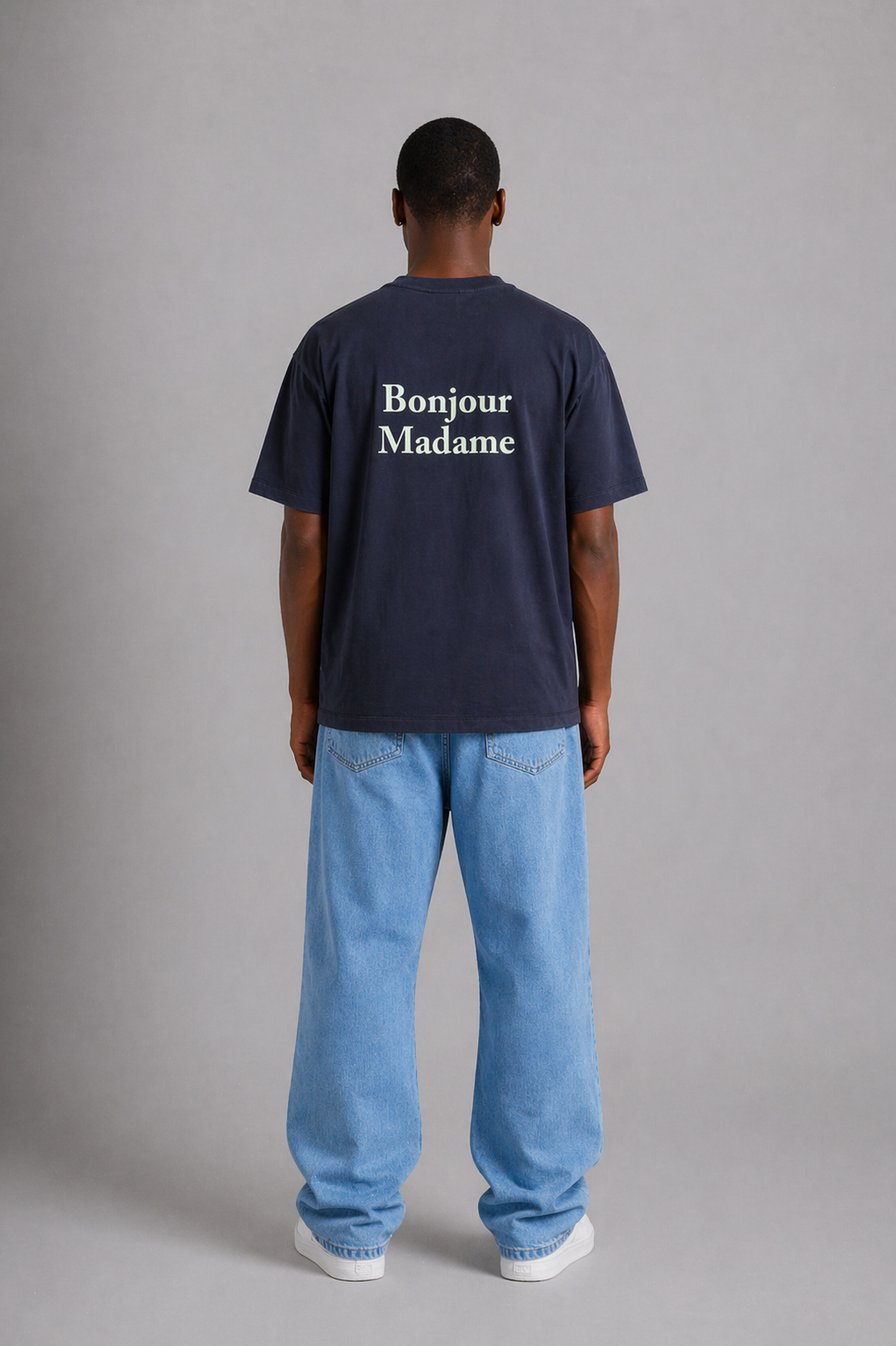 Bonjour Madame Tee Navy Blue