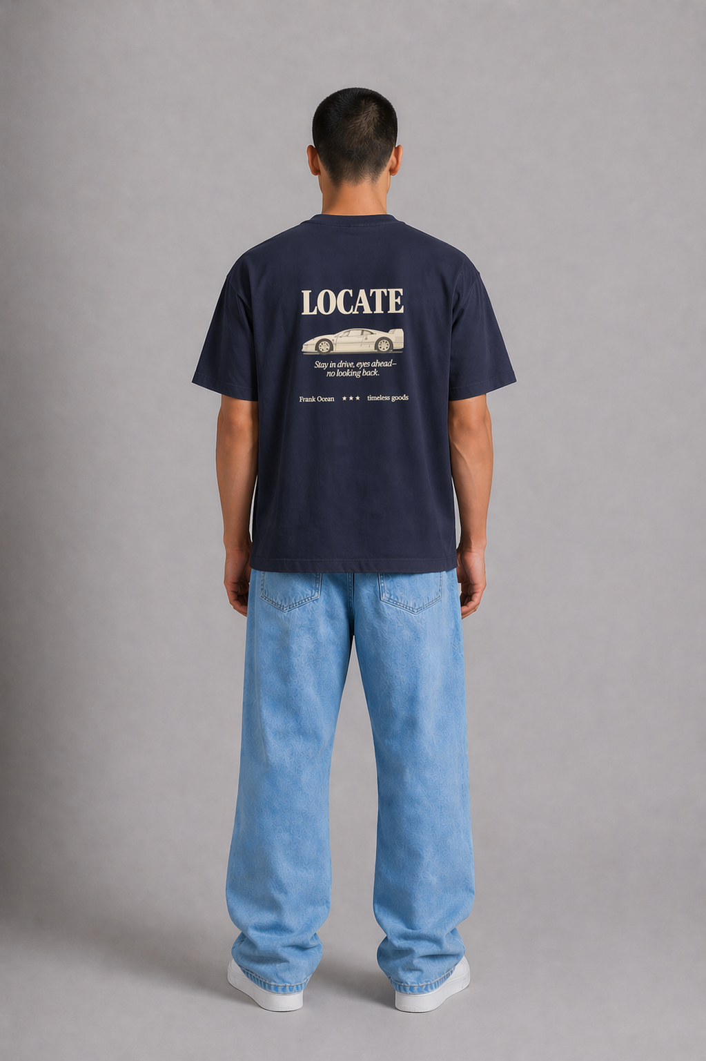 Eyes Ahead Tee Navy Blue