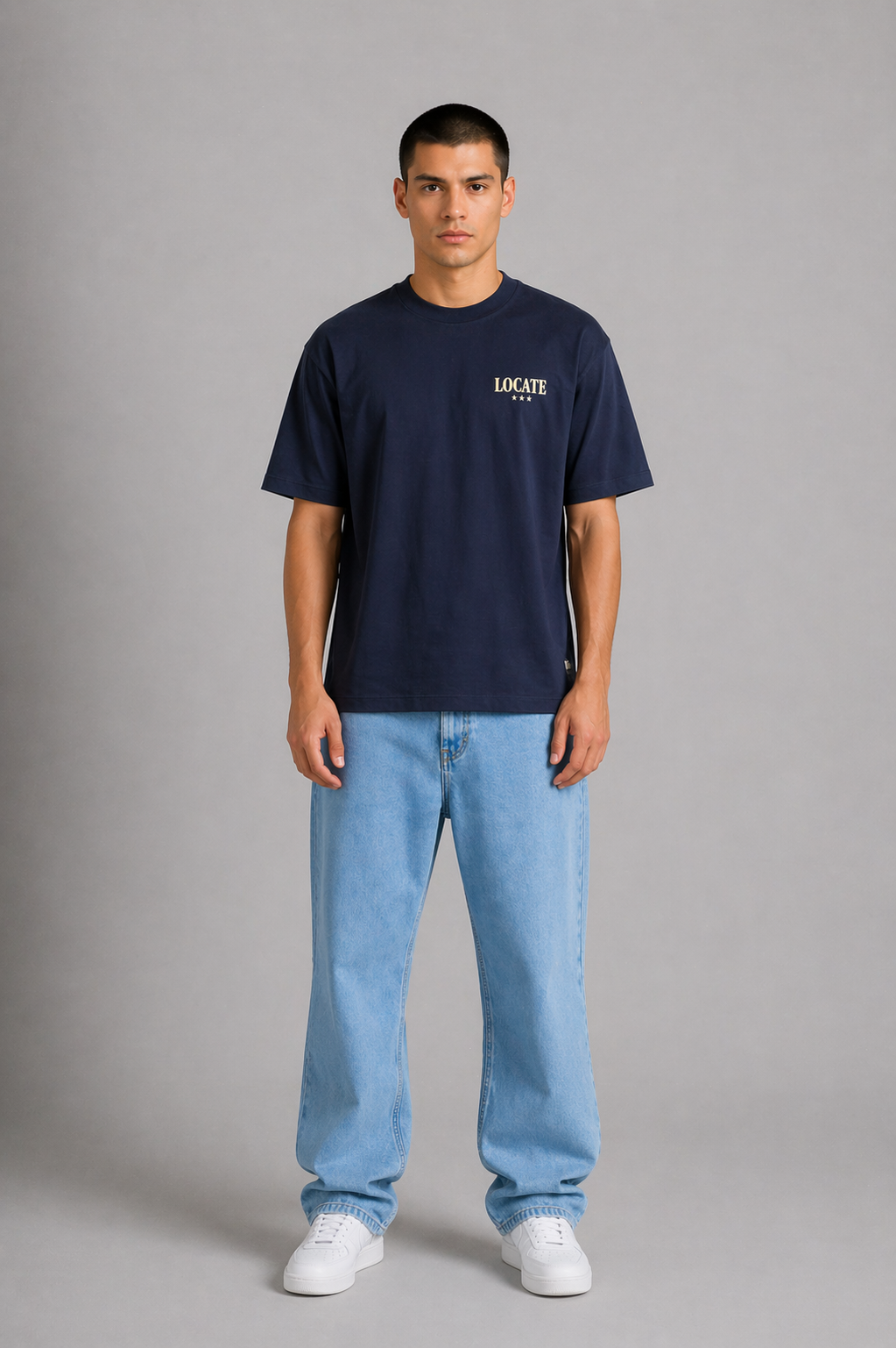 Eyes Ahead Tee Navy Blue