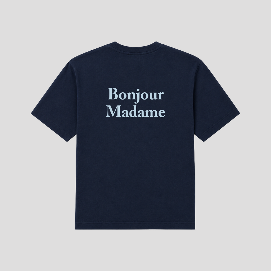Bonjour Madame Tee Navy Blue